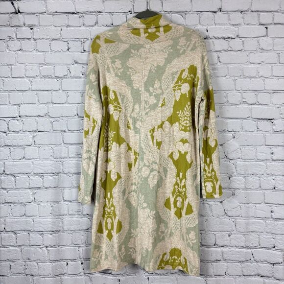 Anthropologie Saturday Sunday Floral Turtleneck Sweater Dress Womens XS Green - Picture 12 of 16
